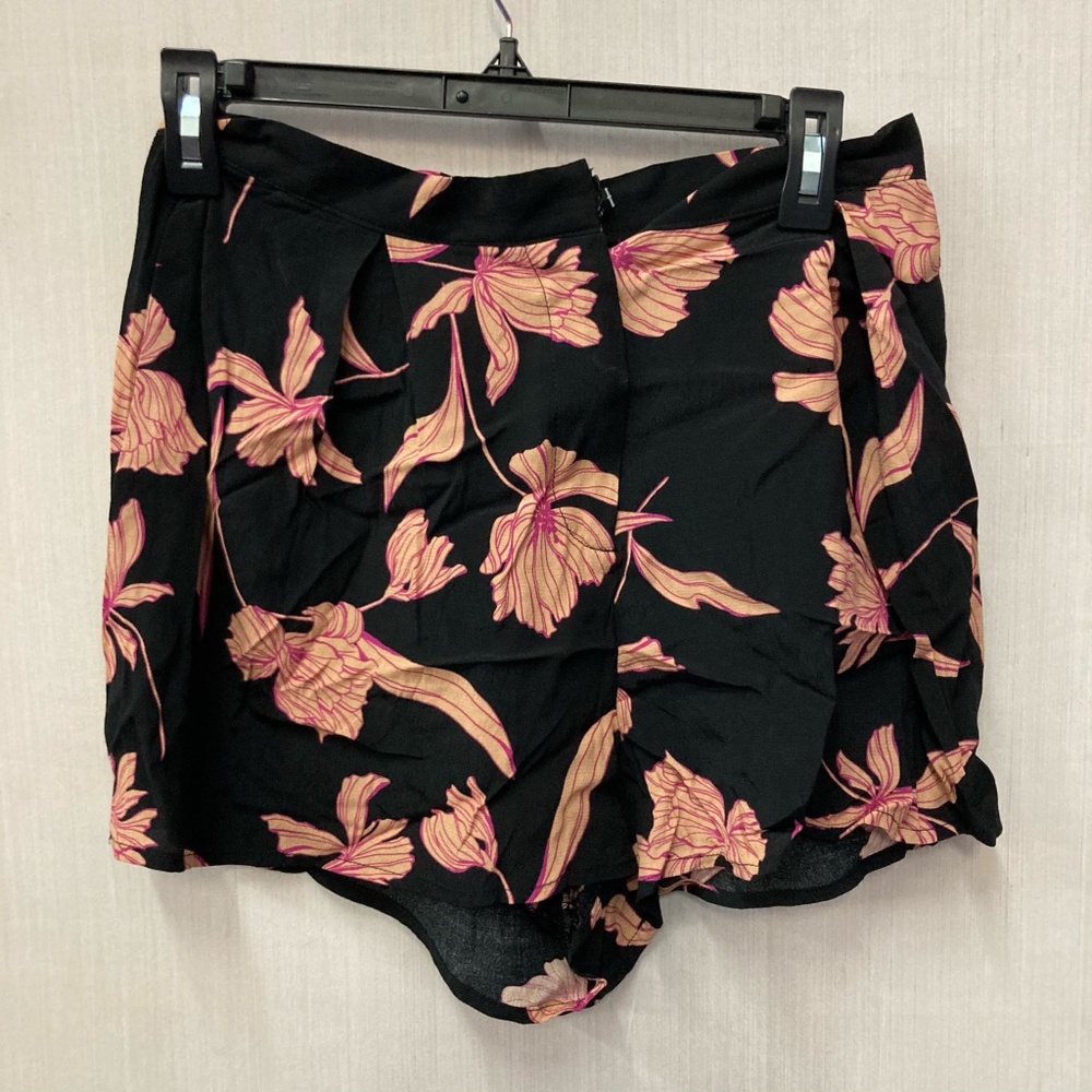 NWT Code x Mode black pink floral shorts